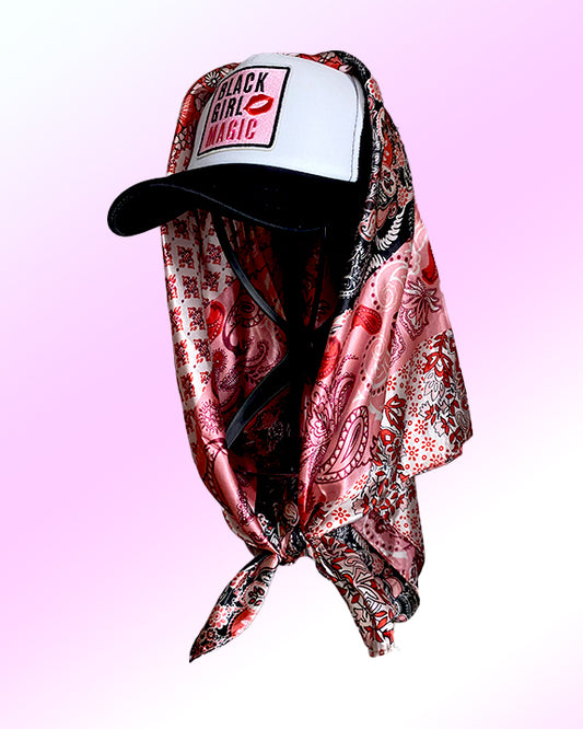 Black Girl Magic with Pink Medley Paisley Scarf