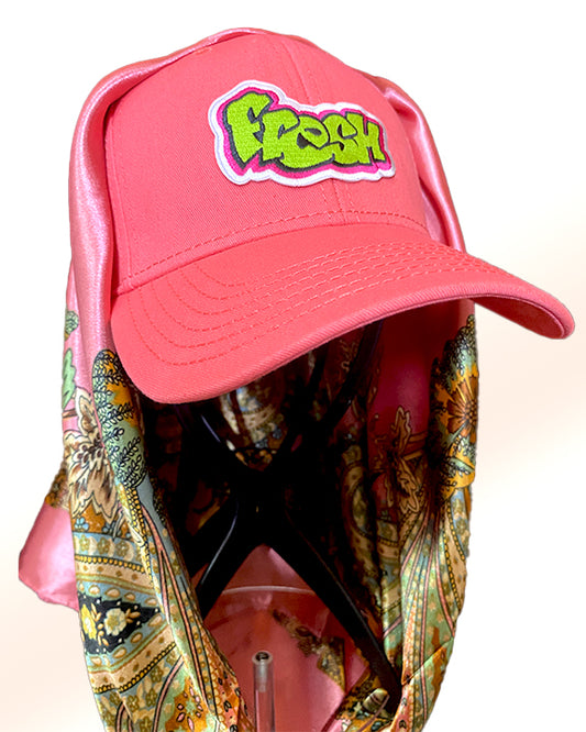 Fresh Princess Pink Cap & Vintage Floral Pink Scarf