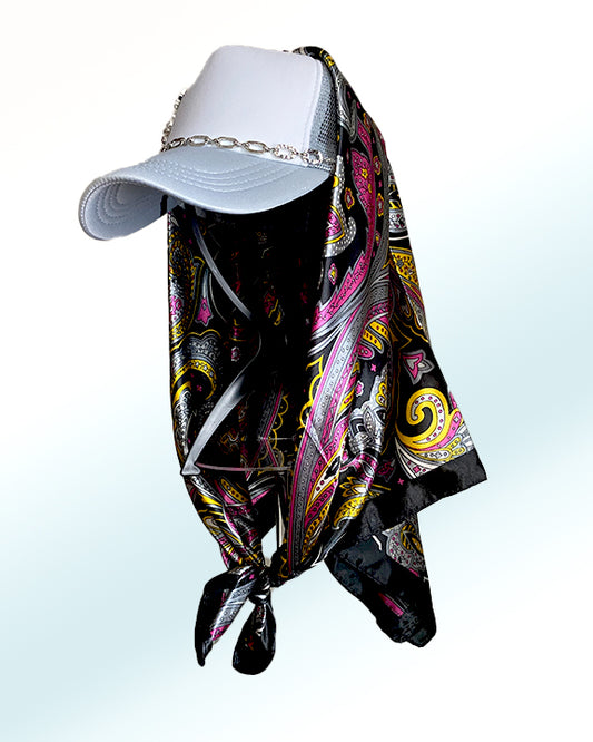 Galaxy Bear with Black Galaxy Paisley Scarf