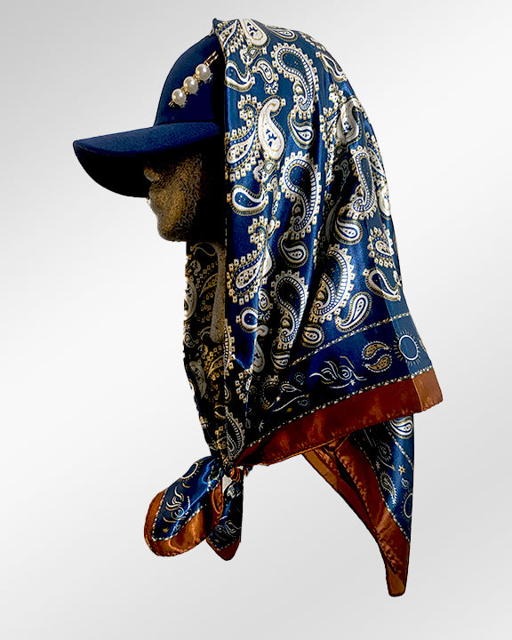 Lucky Charms on Navy Cap with Royal Paisley Deluxe