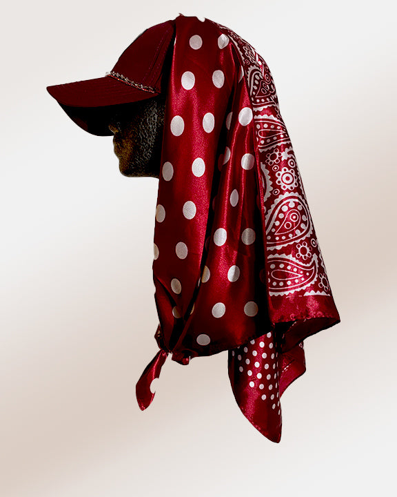 Black Cherry Cowprint Heart with Cherry Cola Polka Dot Paisley