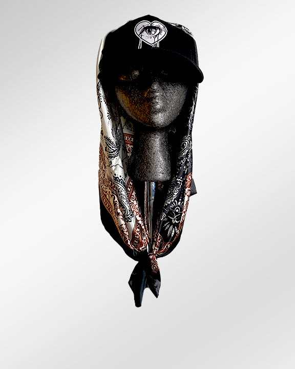 Eyes Wide Open Heart with Shadow and Light Paisley Scarf