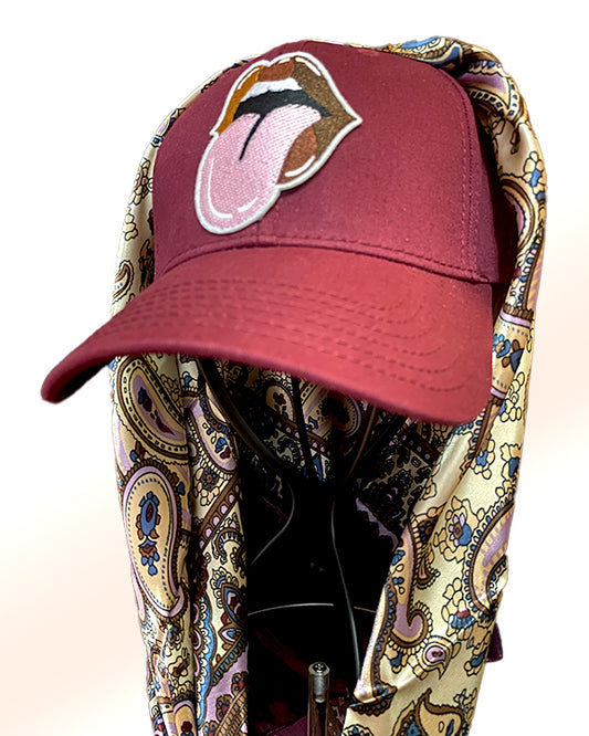 Pink Tongue Crimson Cap & Vintage Merlot Scarf