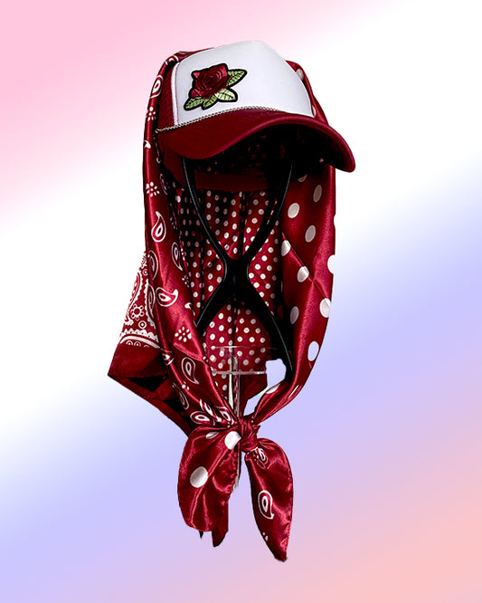 Cranberry Rose with Cranberry Paisley Scarf