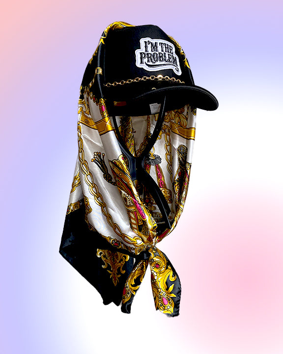 Problem Child with Golden Jewel Scarf