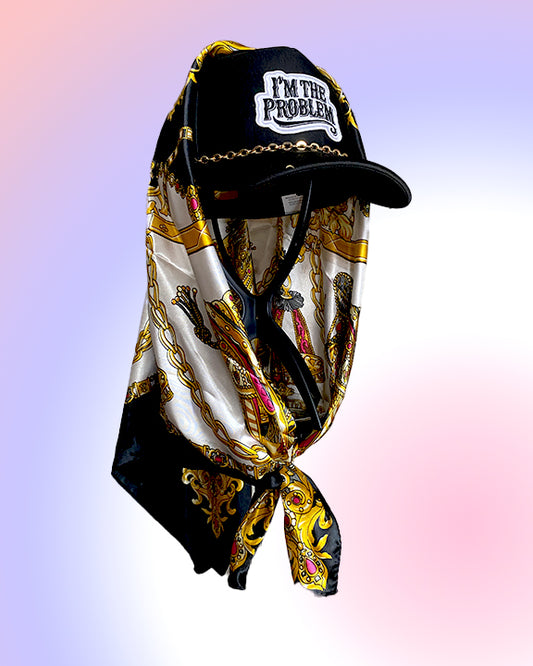 Problem Child with Golden Jewel Scarf