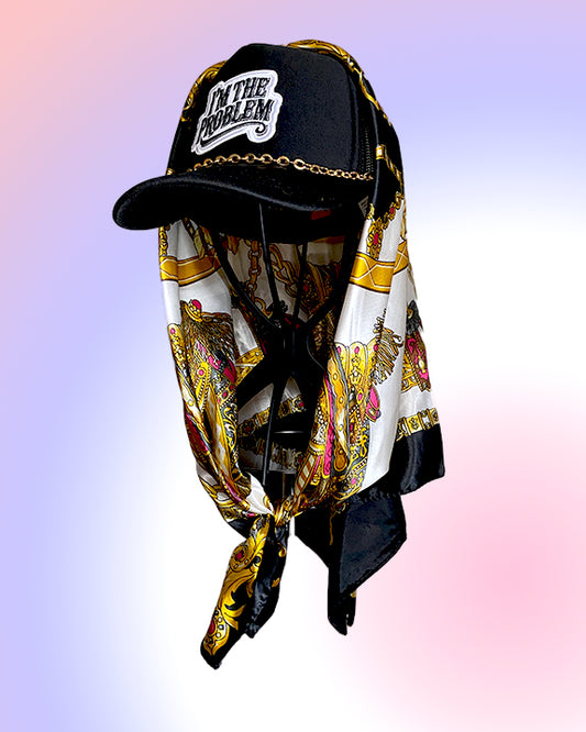 Problem Child with Golden Jewel Scarf