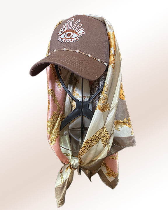 Starry Open Eye Mocha Cap & Neapolitan Scarf