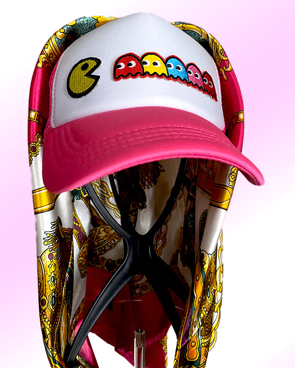 Pac-Man Ate with Pink Jewel Scarf