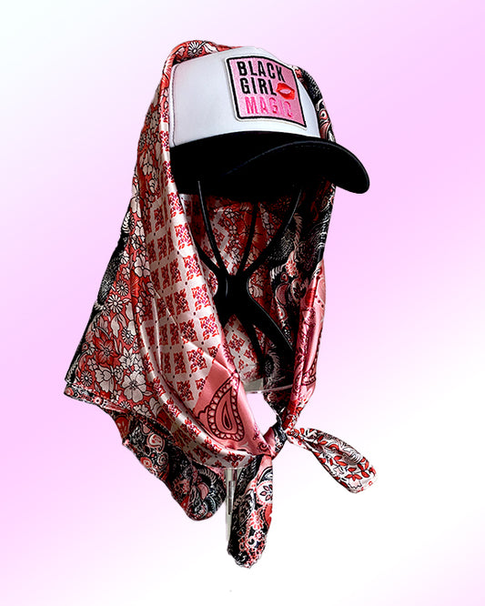 Black Girl Magic with Pink Medley Paisley Scarf