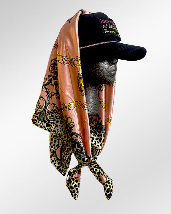 CatChat Introvert with Wild Pink Cheetah Print Scarf