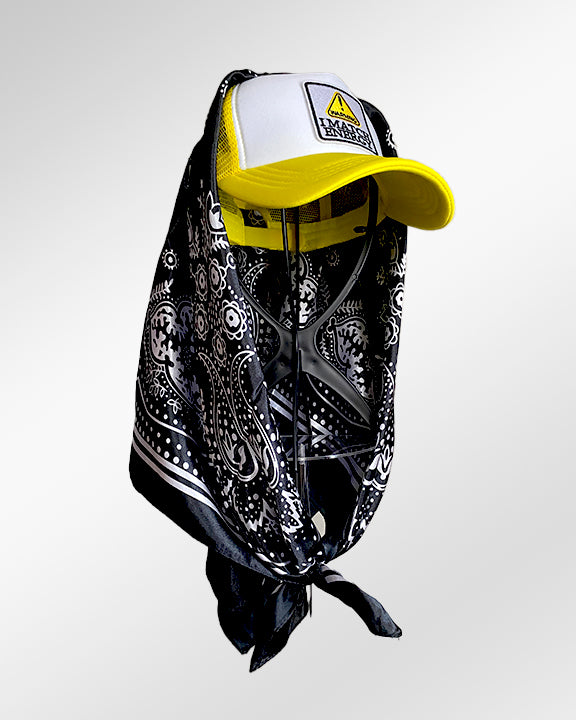 I Match Energy with Dotted Black Paisley Scarf
