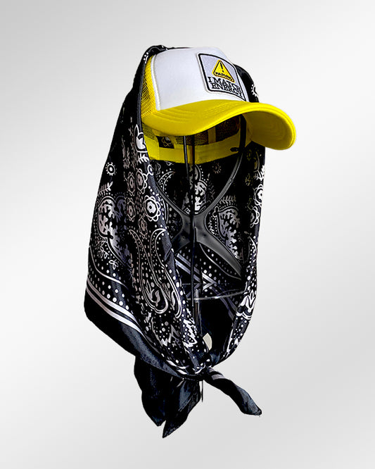 I Match Energy with Dotted Black Paisley Scarf