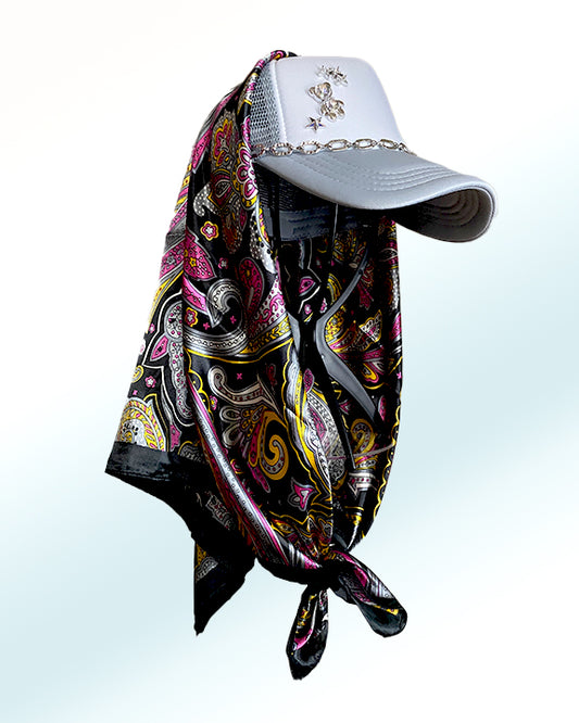 Galaxy Bear with Black Galaxy Paisley Scarf