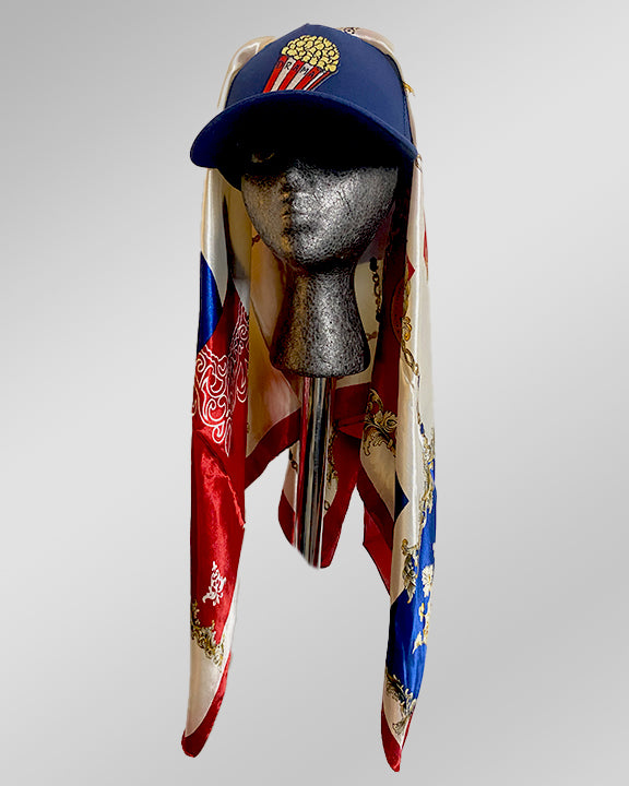 Drama Supreme with Red, Blue and Cream Paisley Minimalist