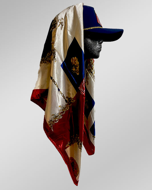 Drama Supreme with Red, Blue and Cream Paisley Minimalist