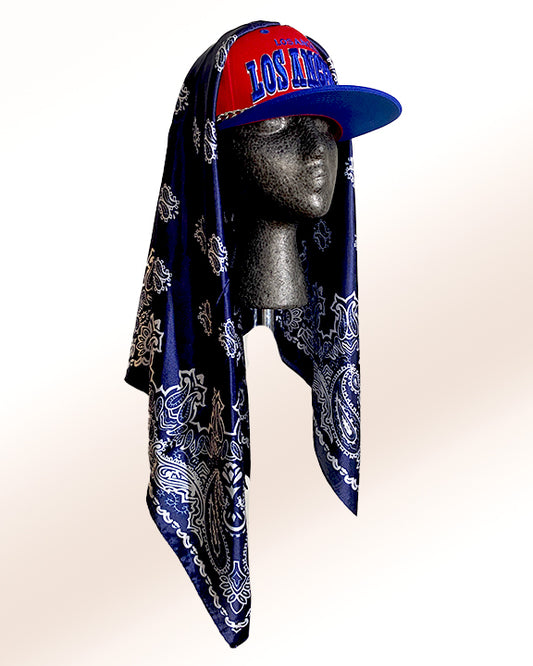 Red L.A. Cuban Link with Royal Blue Paisley