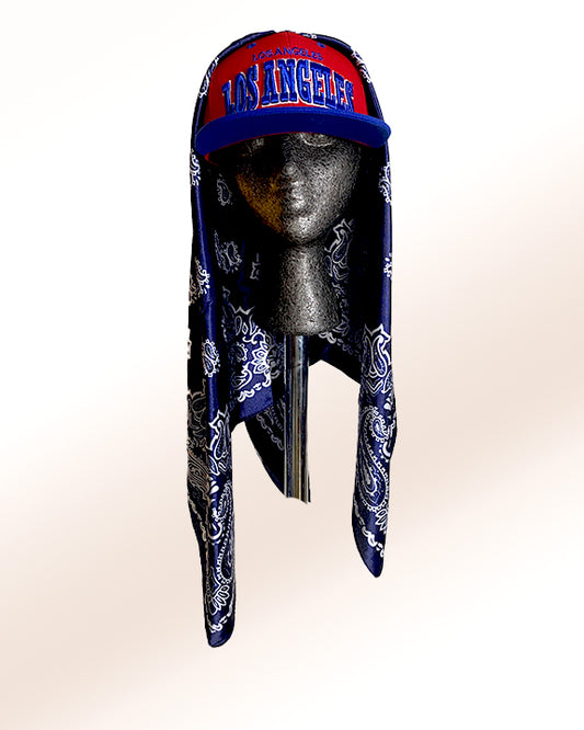 Red L.A. Cuban Link with Royal Blue Paisley