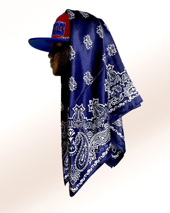 Red L.A. Cuban Link with Royal Blue Paisley