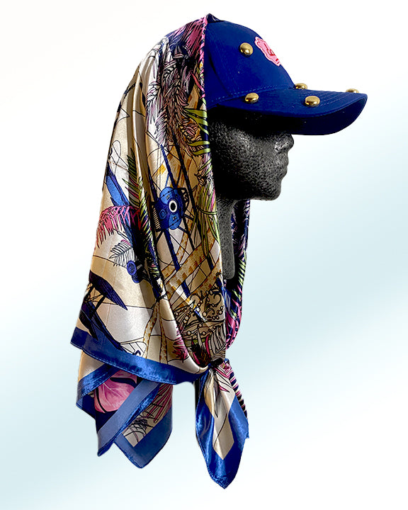 Very Extra Darling with Pink and Blue Pilot Scarf