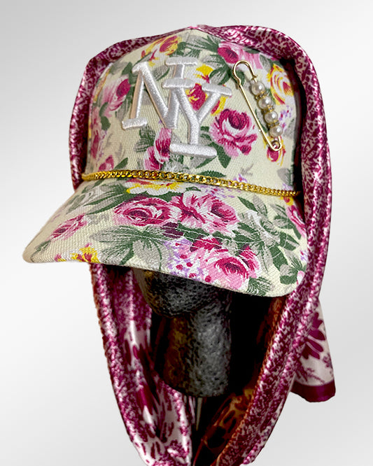NY Roses and Charms with Raspberry-n-Cream Scarf