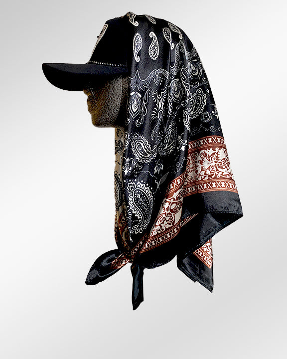 Eyes Wide Open Heart with Shadow and Light Paisley Scarf