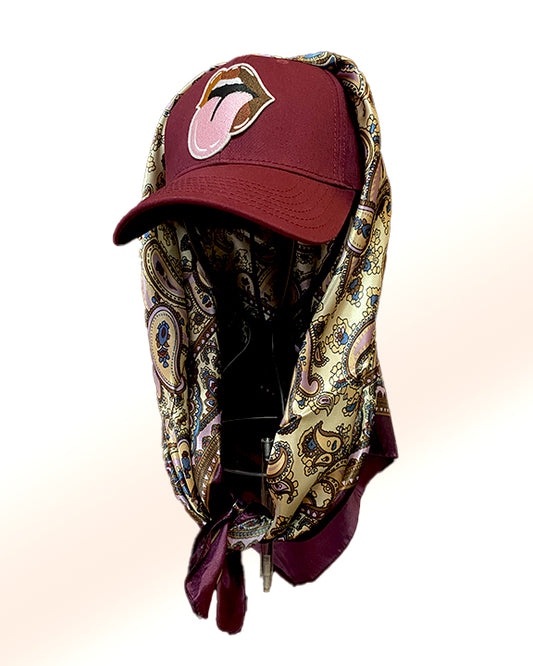 Pink Tongue Crimson Cap & Vintage Merlot Scarf