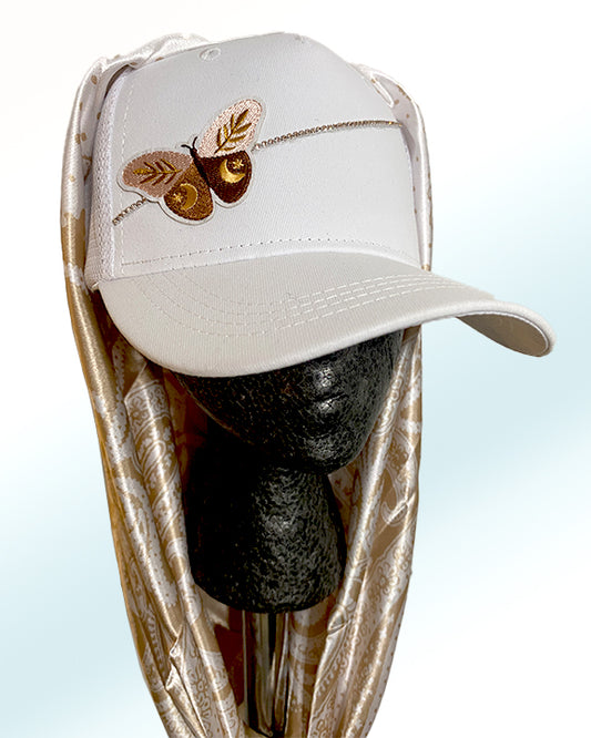 Melanin Sparkle Butterfly with Cappuccino Paisley Scarf