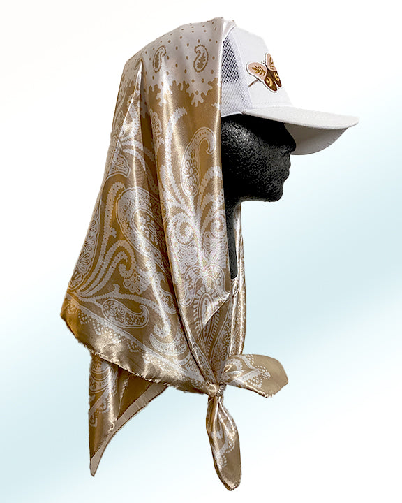 Melanin Sparkle Butterfly with Cappuccino Paisley Scarf