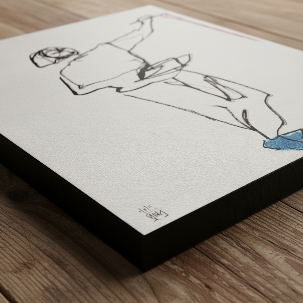 Short Hair Self Portrait Canvas Print