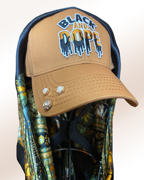 Black & Dope Brown Sugar Cap & Regal Black Scarf